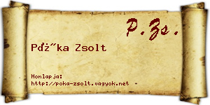 Póka Zsolt névjegykártya